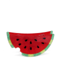 Hair claw clip featuring a fruity watermelon slice design, with hints of marbling and translucence. 