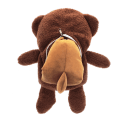 Brown plush teddy bear travel toy with a fold‑out neck pillow.