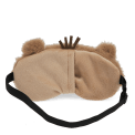 Light brown plush capybara‑shaped travel eye mask.