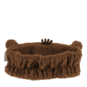 Soft and cosy headband, featuring the friendly face of a capybara. 