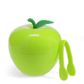 Green apple shaped ice bucket with lid and tong