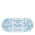 Blue bow patterned sunglasses case