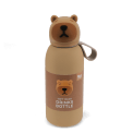Stainless drinks bottle with bear lid and carry loop