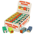 Copilot said:  Box of assorted animal face erasers with dog, cat, mouse and lion designs