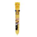 Cat-themed multi-colour ballpoint pen with six ink colours and a cat topper.