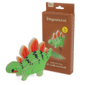 Make Your Own Stegosaurus 3D cardboard model kit with assembled dinosaur and retail box.