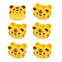 Set of six tiger-shaped bag clips