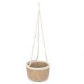 Natural seagrass hanging basket with hanging loop.