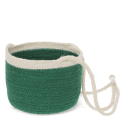 Green seagrass hanging basket with hanging loop.