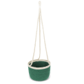 Green seagrass hanging basket with hanging loop.