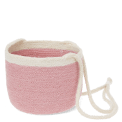 Pink seagrass hanging basket with hanging loop.