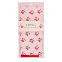 Cherry print magnetic shopping list notepad with matching pencil and pink backing board