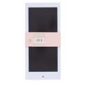 Back view of cherry magnetic shopping list with barcode 