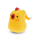 Hand-crank chicken pencil sharpener with yellow plastic body
