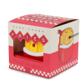 Hand-crank fries-shaped pencil sharpener in retail packaging.
