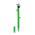 Panda pen with bamboo-shaped green barrel and 3D panda topper 