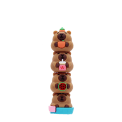 Capybara-themed three-colour highlighter pen with stacked capybara toppers 