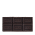 Brown chocolate bar eraser with six segmented squares