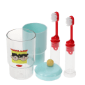 Portable travel toothbrush and mouthwash cup set