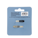 Back view of glitter black cat hair clips packaging