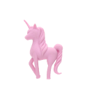 Pink unicorn-shaped eraser tail and raised unicorn horn.