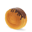 Chocolate-topped cromboloni squishy toy design