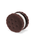 Chocolate biscuit squishy toy with cream filling design