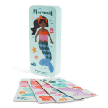 Mermaid magnetic dress-up set with illustrated tin case.