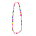 Heart-bead necklace with colourful heart-shaped beads in different colour.