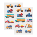 Children's temporary tattoos featuring colourful construction vehicles and trucks.