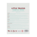 Back of temporary tattoo pack with product information, ingredients, safety warnings and barcode.