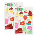 Children's temporary tattoos featuring colourful smiling sweets, ice creams, cakes and drinks.