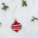 Red Bauble Wooden Decorations