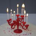 Celebration Cake Red Candelabra With Candles