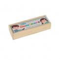 Wooden Box Of Dominoes