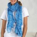 Santorini Blue Cotton Scarf