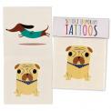 Set Of 2 Dog Temporary Tattoos