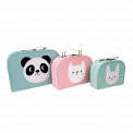 Miko The Panda And Friends Storage Cases (set Of 3)