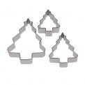 Set Of 3 Christmas Tree Cookie Cutters