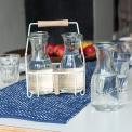 Set Of 4 Glass Carafes In Carrier