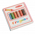 Set Of 8 Large Colourful Crayons