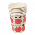 Vintage Apple Paper Cups (set Of 8)