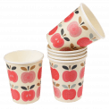 Vintage Apple Paper Cups (set Of 8)