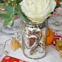 Silvered Jam Jar Tealight Holder