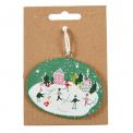 Snow Globe Wooden Decoration