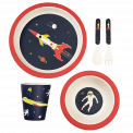 Space Age Bamboo Tableware (set Of 5)