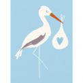 Blue Baby Bundle Stork Card