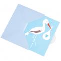 Blue Baby Bundle Stork Card