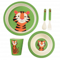 Teddy The Tiger Bamboo Tableware (set Of 5)