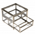 Two Drawer Brass Box In Silver